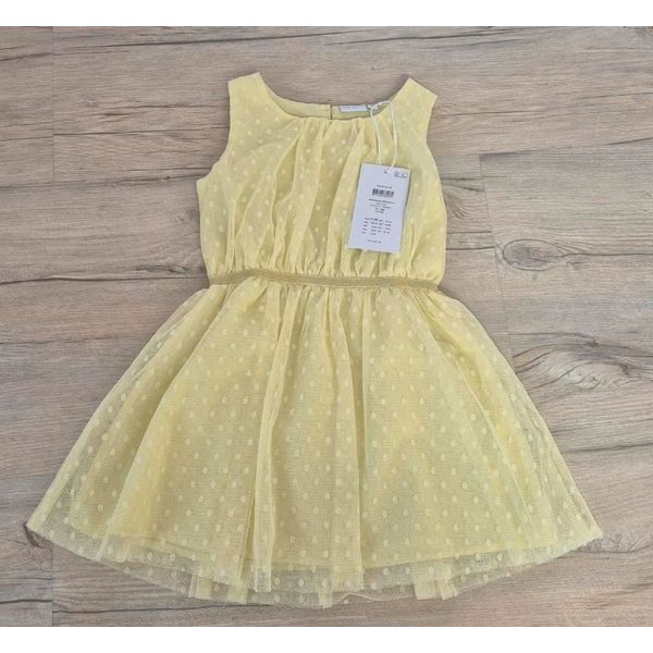 Vestido Menina Acinturado Em Viscose E Tule - Carinhoso