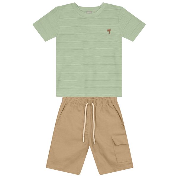 Conjunto Menino Mundi linho