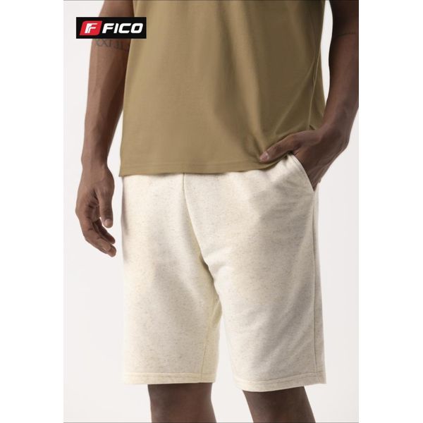 Bermuda Moletom Fico Bege 