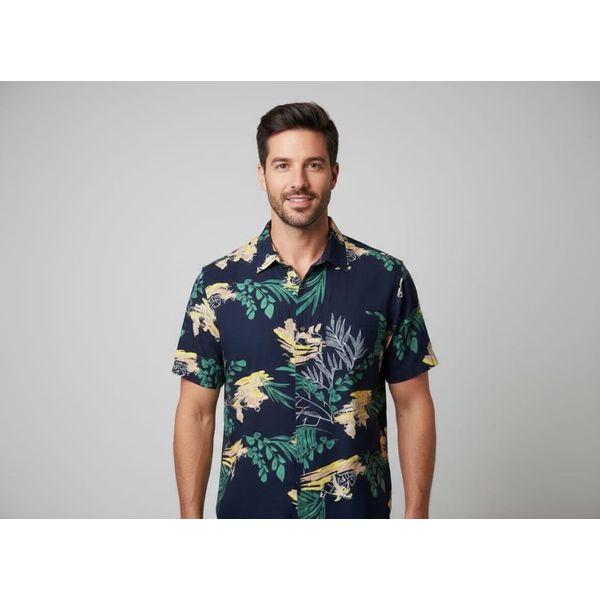 camisa estampada rovitex 