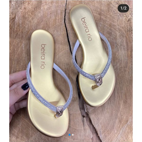 BEIRA RIO 8384.770 FEMININO - PrataCHINELO BEIRA RIO 8384.770 FEMININO - Dourado 