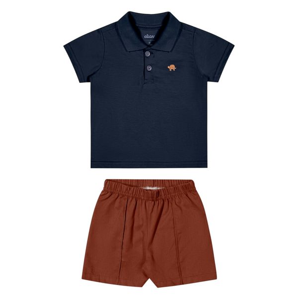 Conjunto Bebê Menino Sol Elian Vermelho