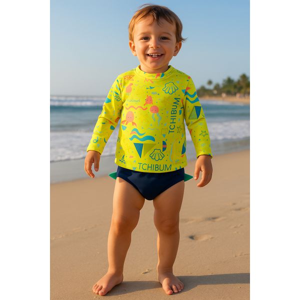 Conjunto Praia Bebê Proteção UV 