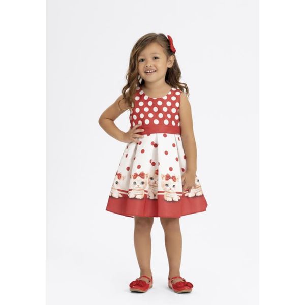 VESTIDO TECIDO FIDJI VERMELHO NATTY 