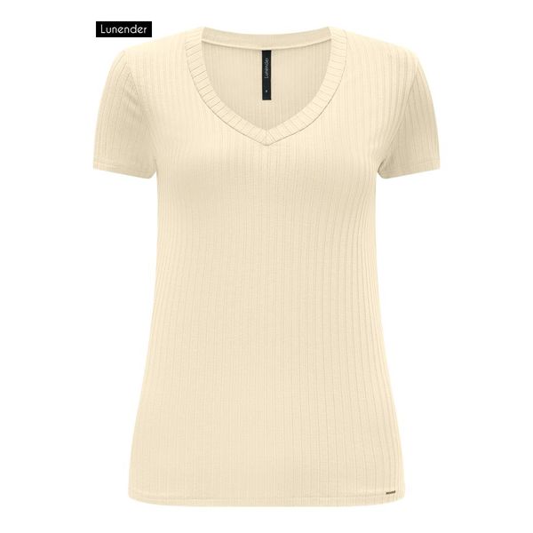 BLUSA MALHA CANELADO TRACY AREIA