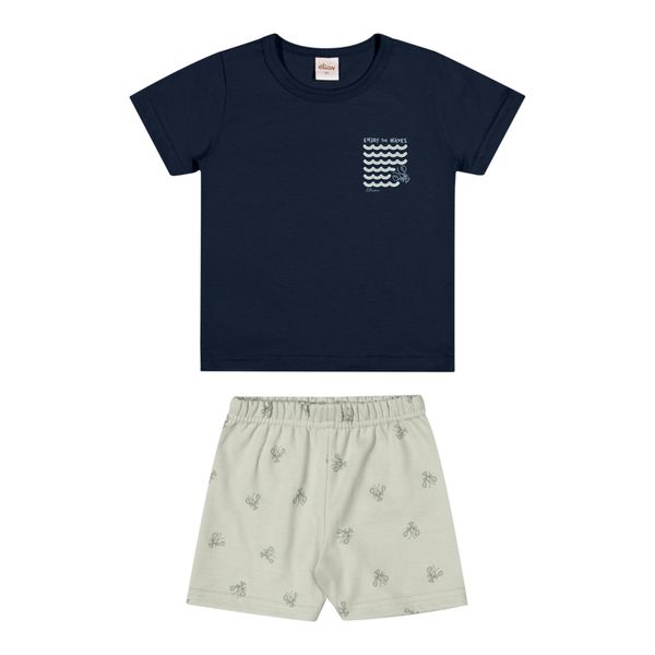 Conjunto Infantil Menino Waves Elian Azul