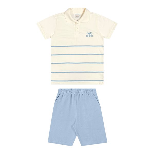 Conjunto Polo Menino Summer Elian Azul