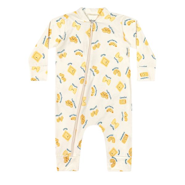 Macacão Bebê Menino MacarrãoElian Bege