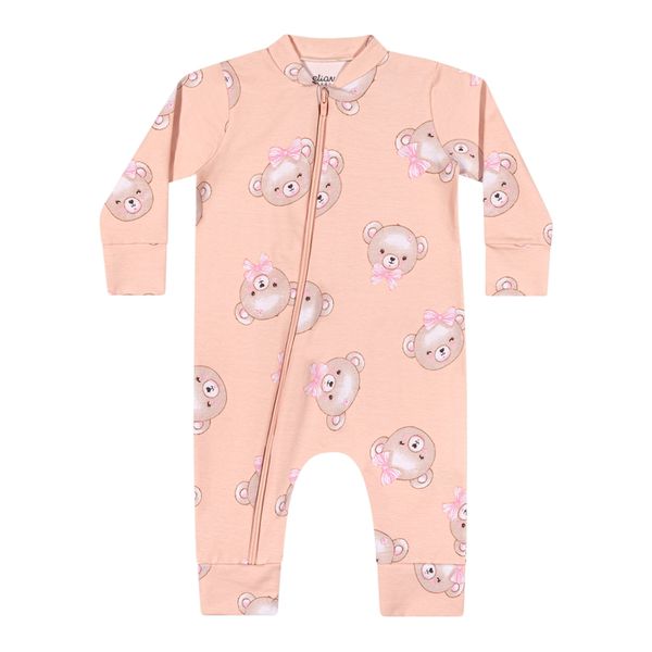 Macacão Bebê Menino MacarrãoElian Rosa