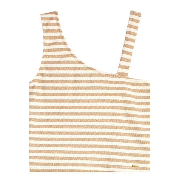 Regata Cropped Juvenil Menina Assimétrica Beats Amarelo