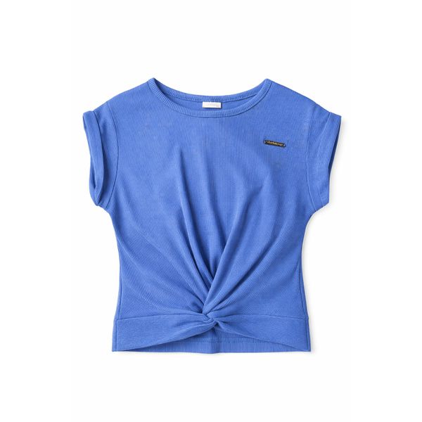 blusa cropped torção azul 