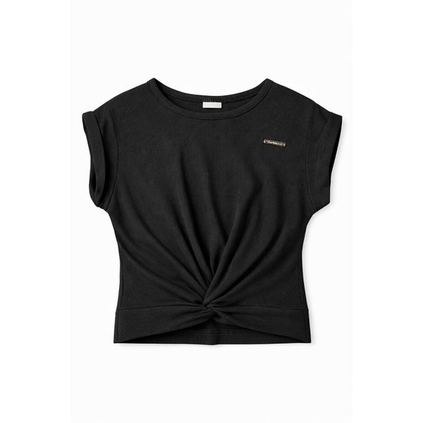 blusa cropped torção preta 