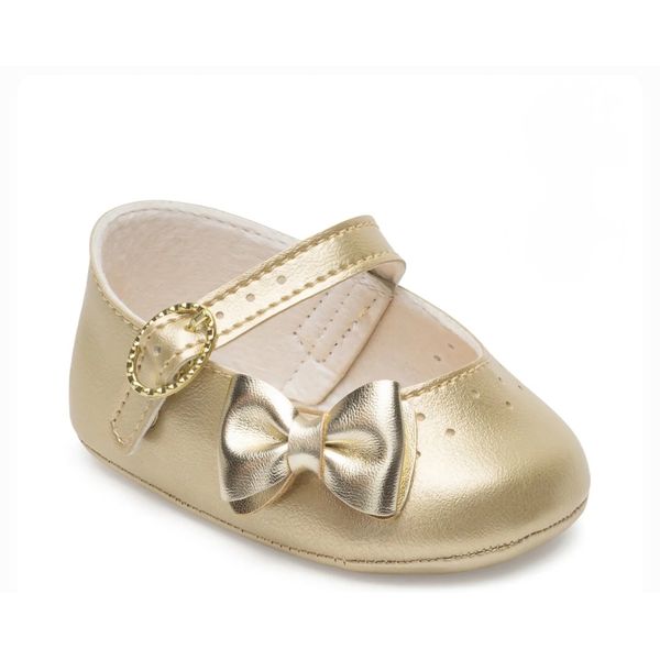 sapatilha boneca infantil pimpolho dourada