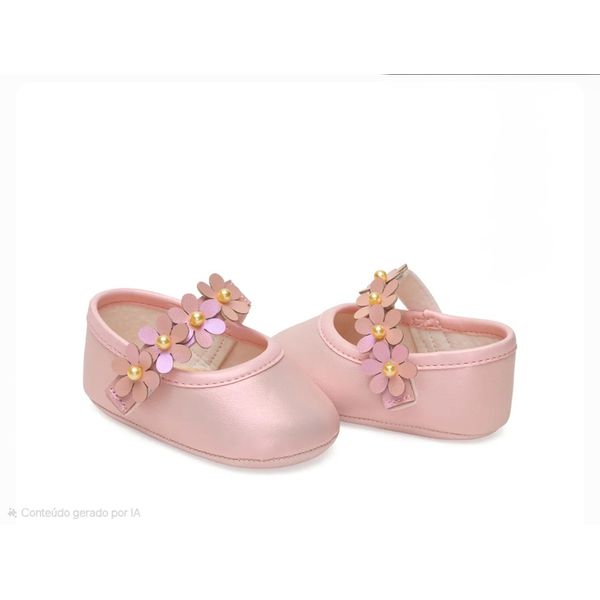 sapatilha flora infantil pimpolho rosa