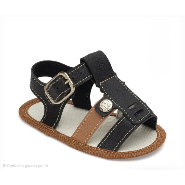Sandalia menino aventura Pimpolho preta/marrom