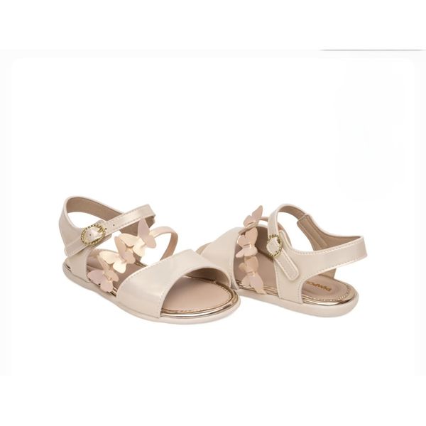 Sandália menina encanto Pimpolho off white