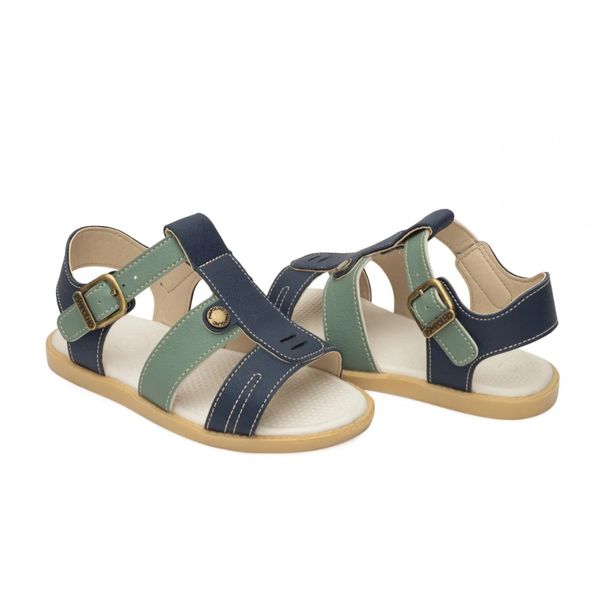 Sandália aventura Pimpolho verde/marinho