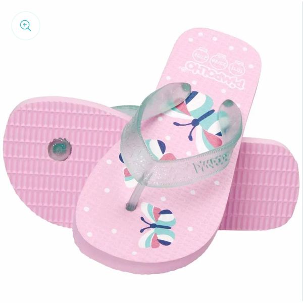 Chinelo Praiana Kids Rosa/Borboleta Fem Pimpolho