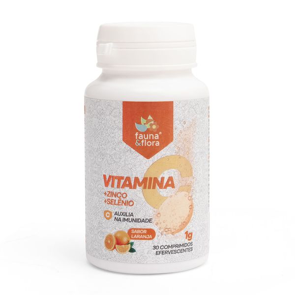 Vitamina C com Zinco e Selênio - Pote com 30 pastilhas