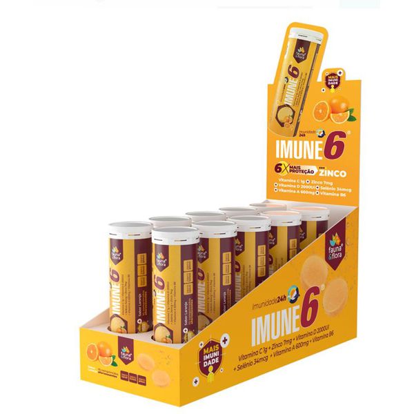 Display - IMUNE 6 (Vitamina C 1g + Vitamina D 2000UI + Selênio 34mcg + Zinco 7mg + Vitamina A 600cmg + Vitamina B6)