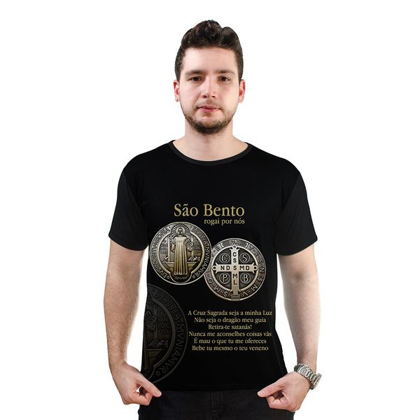 Camiseta-Medalha de São Bento.GCA647