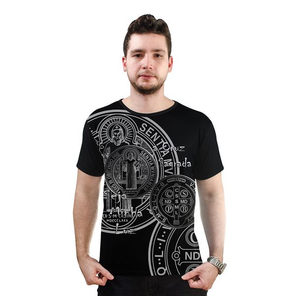 Camiseta-Medalha de São Bento.GCA650
