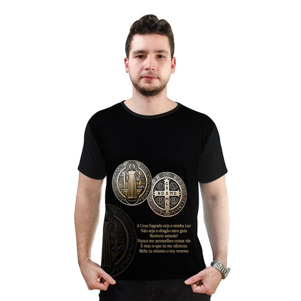 Camiseta-Medalha de São Bento.GCA772