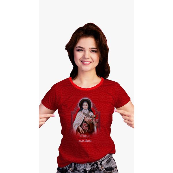 Baby Look-Santa Terezinha.BLP1308 Vermelha