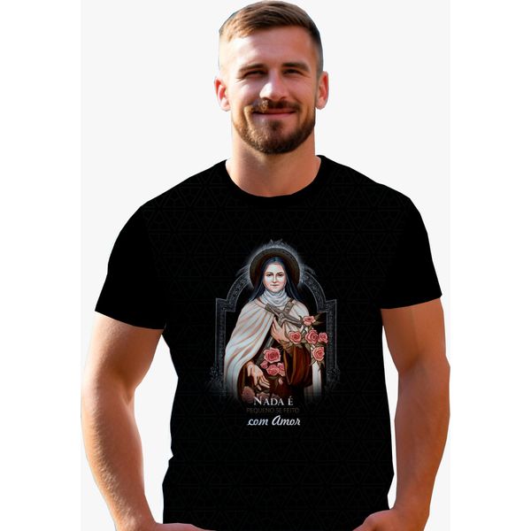 Camiseta Santa Terezinha. GCA1309 Preta
