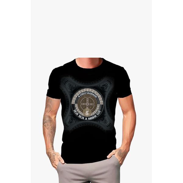 Camiseta Unissex Medalha São Bento. GCA1406
