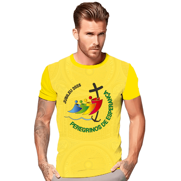 Camiseta Jubileu 2025 Amarelo. GCA1459 Amarelo