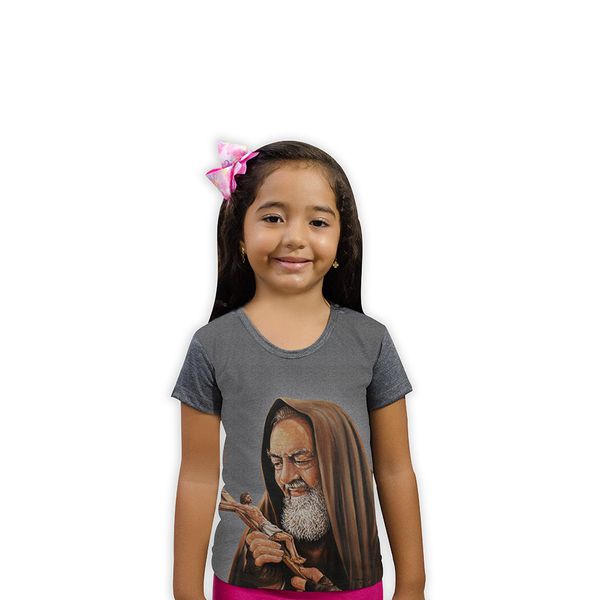 Camiseta Infantil-Padre Pio.GCI633
