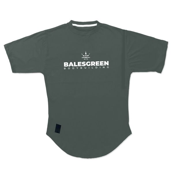 CAMISETA BODYBUILDING VERDE MILITAR COM BRANCO