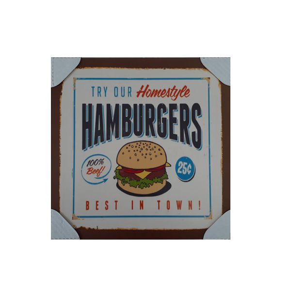 QUADRO 30X30 HAMBURGERS