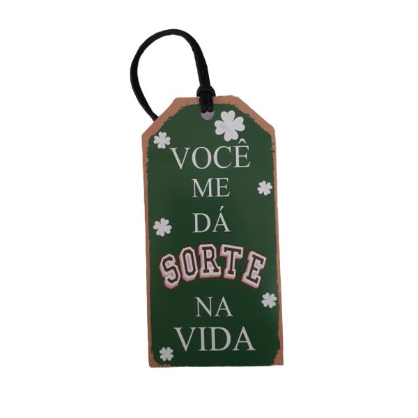 MINI PLACAS 15X7,5CM SORTE NA VIDA 