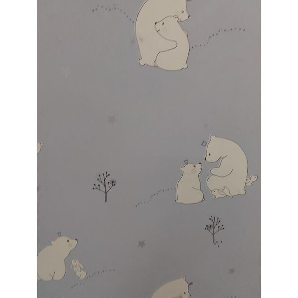 PAPEL DE PAREDE FOFURA BABY FF4003 MAMAE URSO E SEU FILHOTE