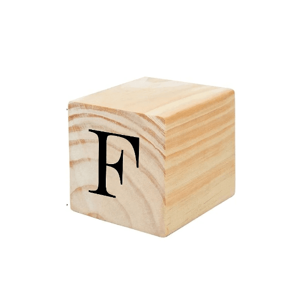 CUBO PINUS LETRA - F