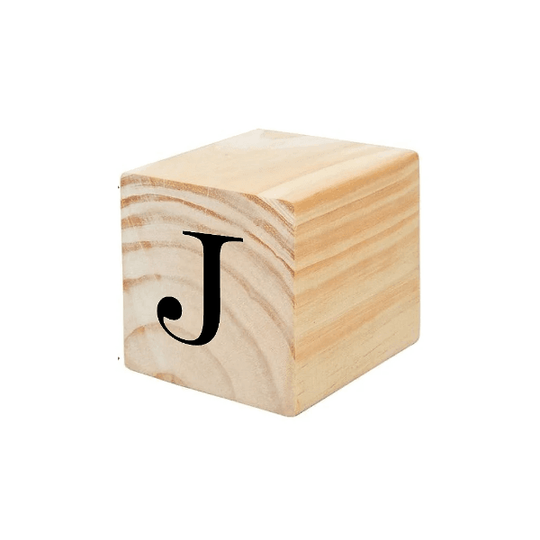 CUBO PINUS LETRA - J