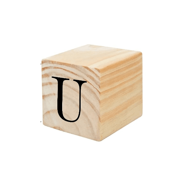 CUBO PINUS LETRA - U