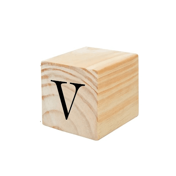 CUBO PINUS LETRA - V