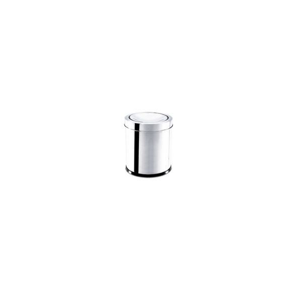 LIXEIRA INOX C/TP BASC.