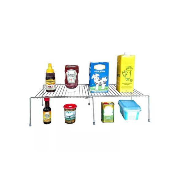 KIT ORGANIZADOR RETANGULAR COM REGULAGEM 37 A 61CM CROMADO