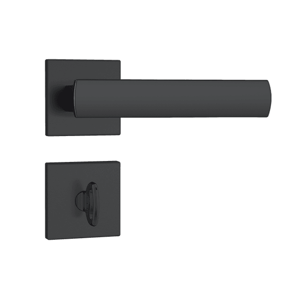 Fechadura 823/35 Roseta Quadrada 1 WC Preto Fosco