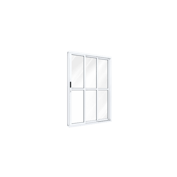 PORTA ALUMÍNIO BRANCA 213x150 CORRER ESQUERDO COM DIV