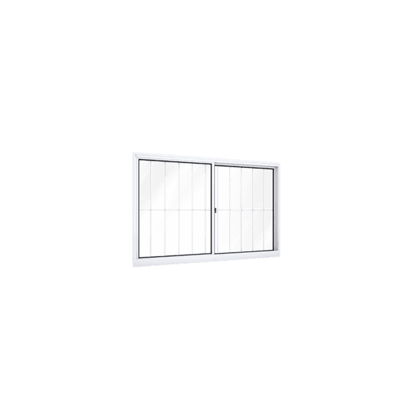 JANELA ALUMÍNIO BRANCA 100x100 COM GRADE