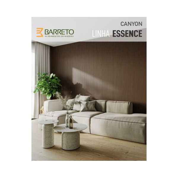 PAINEL RIPADO ESSENCE CANYON 2,70MX48CM (12 RIPAS / 12 ESPAÇADORES)