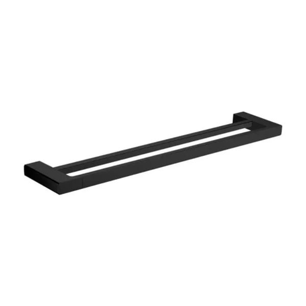 Toalheiro Duplo Manna 25x15 - 600mm Preto