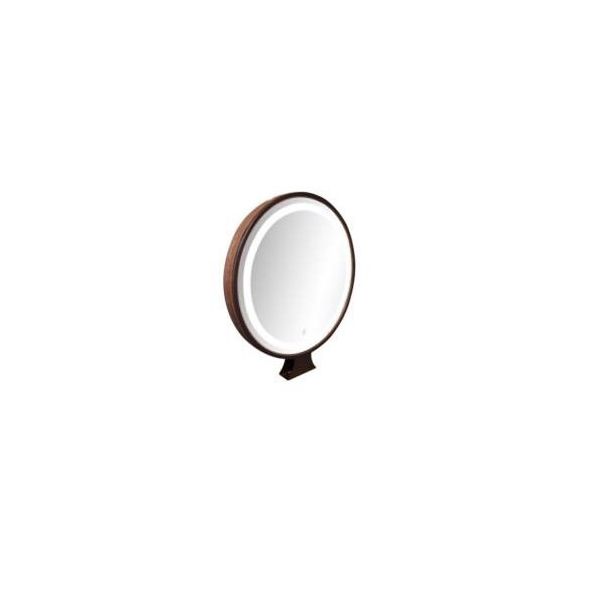 ESPELHO MARIGOLD LIGHT 60cm Cobre C/ Couro Marrom