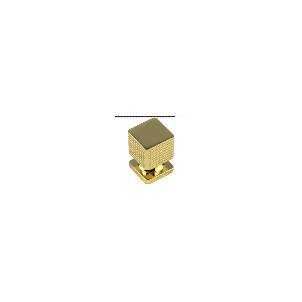 PUXADOR BOTÃO MYKINES UNIFURO 21x21mm - DOURADO BRILHO