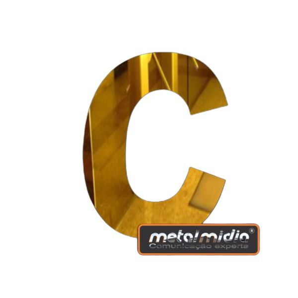 LETRA "C" OURO ESP 127MM